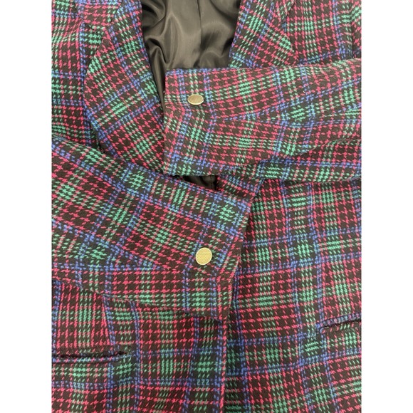 Vintage Joan Leslie Blazer Jacket Womens Size 16P Petite Wool Blend 80s - Picture 10 of 11